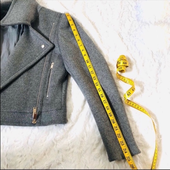 Rare! Stella McCartney Gray Wool Moto Biker Jacket Like New! - Picture 14 of 16